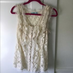 The Buckle lace button up shirt